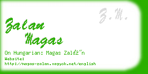 zalan magas business card